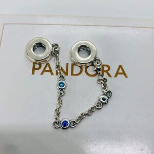 ✨🔥Pandora Triple Blue Stone Safety Chain